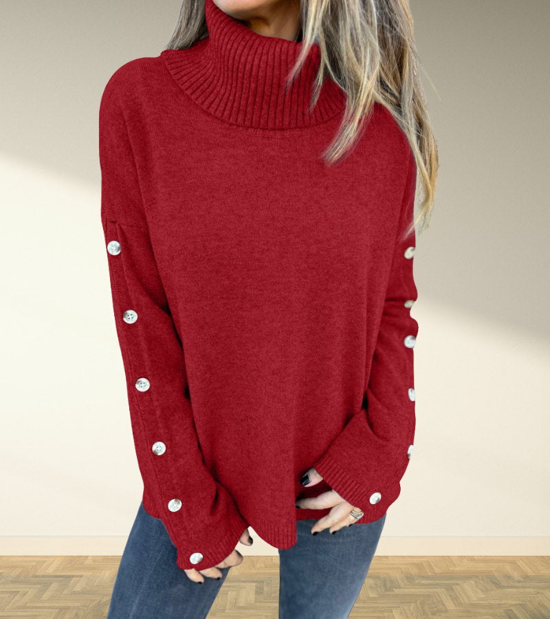 Nadia | Maglione con bottoni metallici