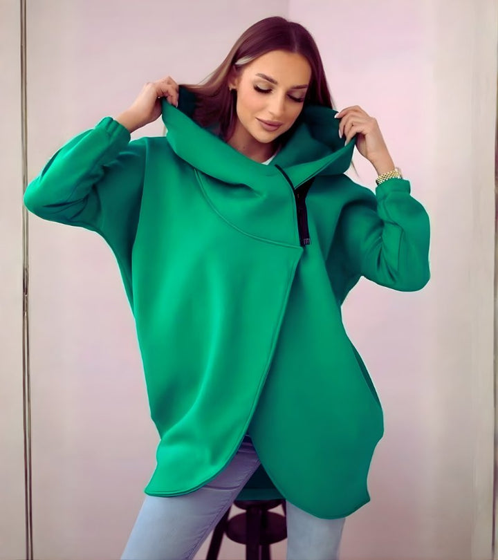 Marta | Felpa asimmetrica con cappuccio