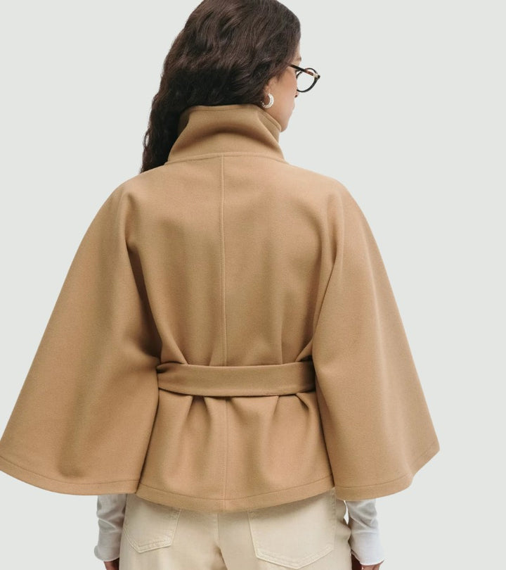 Sarille | Mantella-cappotto con cintura chic in vita