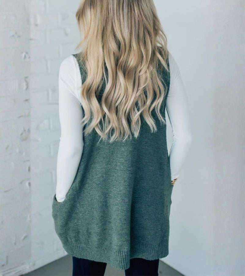 Ola | Gilet in Maglia Con Scollo a V