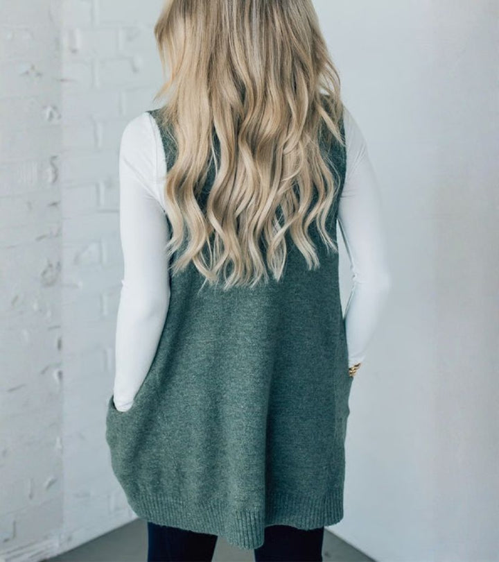 Ola | Gilet in Maglia Con Scollo a V