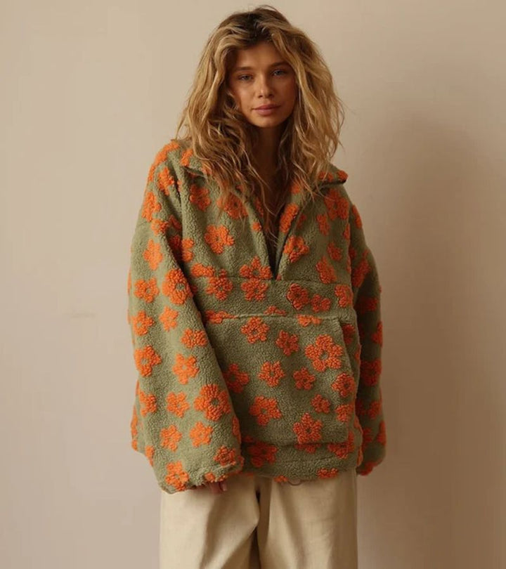 Giada | Pile floreale di tendenza, caldo come un abbraccio