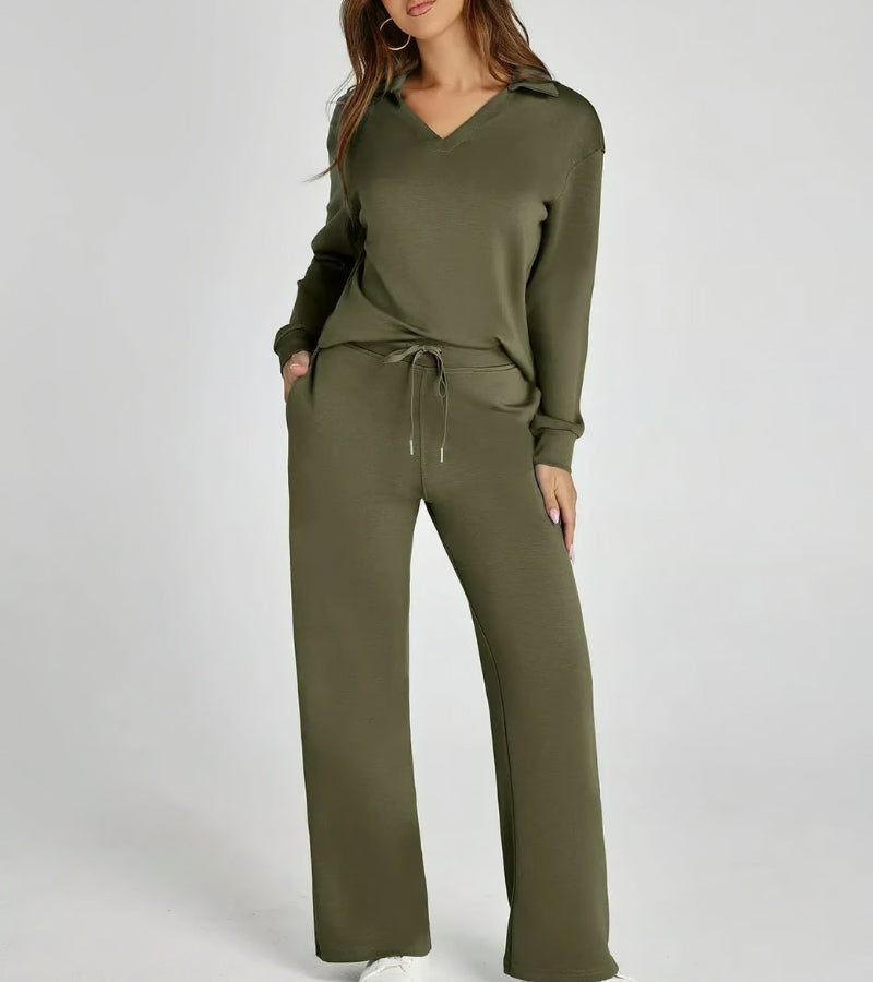 Alivia | Completo a Due Pezzi con Pantaloni a Zampa