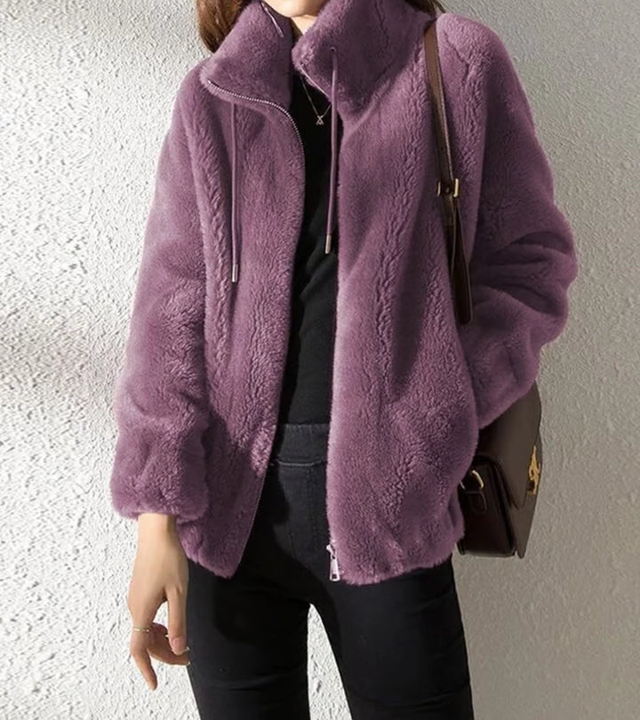 Marry | Giacca in pile morbido con collo alto