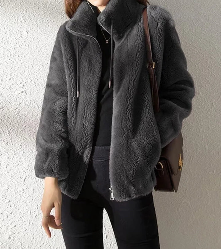 Marry | Giacca in pile morbido con collo alto