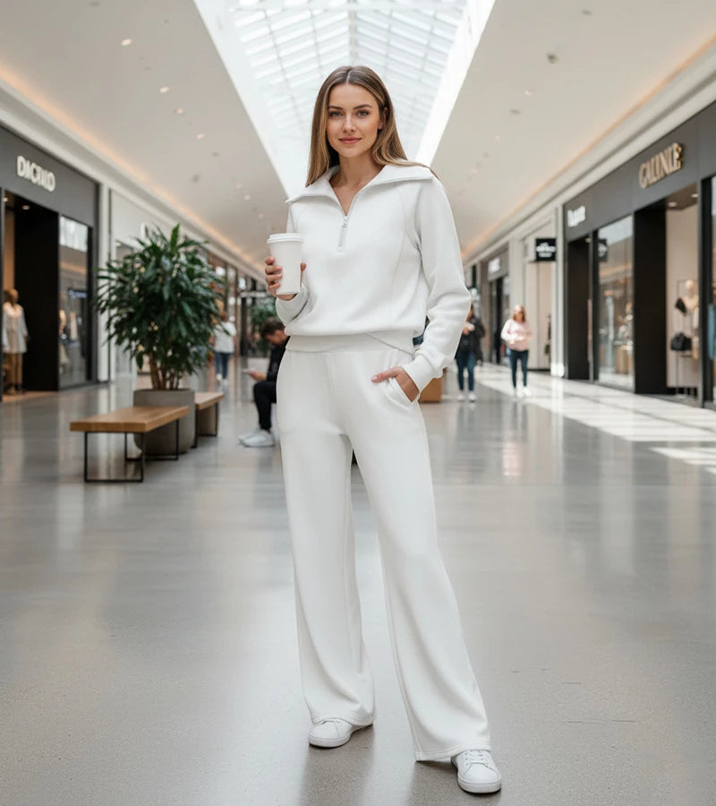 Rita | Completo Elegante a Due Pezzi con Pantaloni a Zampa