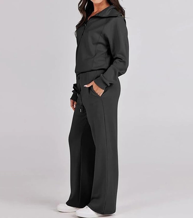 Rita | Completo Elegante a Due Pezzi con Pantaloni a Zampa