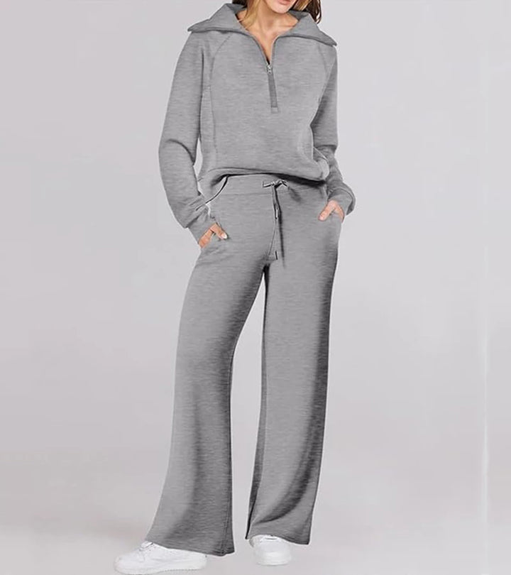 Rita | Completo Elegante a Due Pezzi con Pantaloni a Zampa