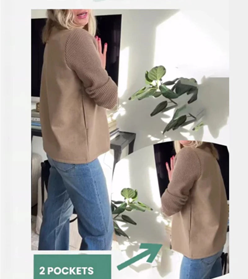 Romaisa | Cappotto blazer casual con maniche a coste