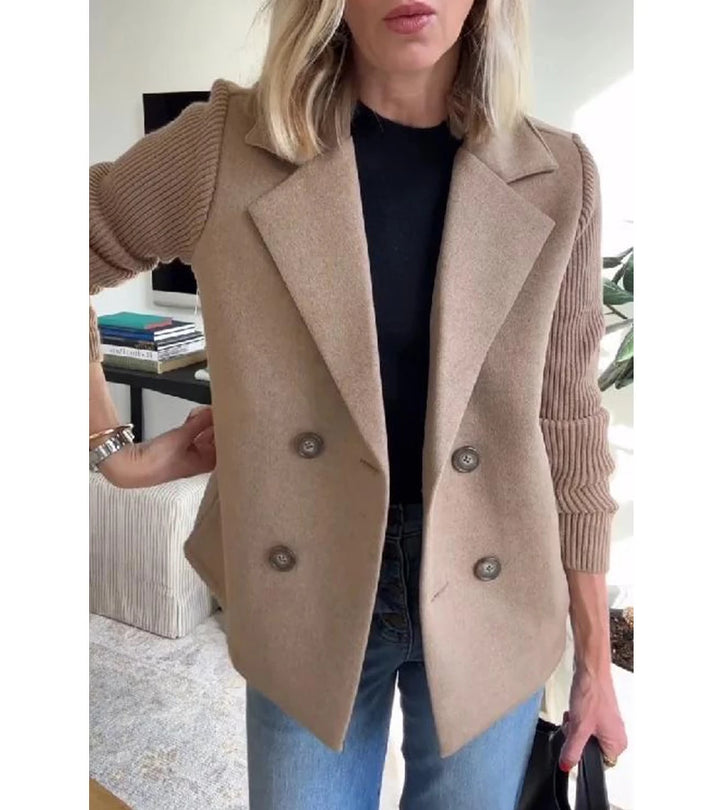 Romaisa | Cappotto blazer casual con maniche a coste