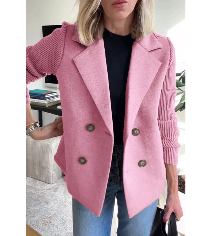 Romaisa | Cappotto blazer casual con maniche a coste
