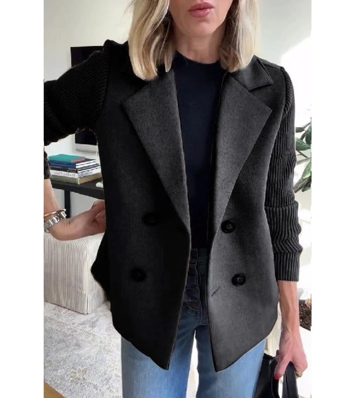Romaisa | Cappotto blazer casual con maniche a coste