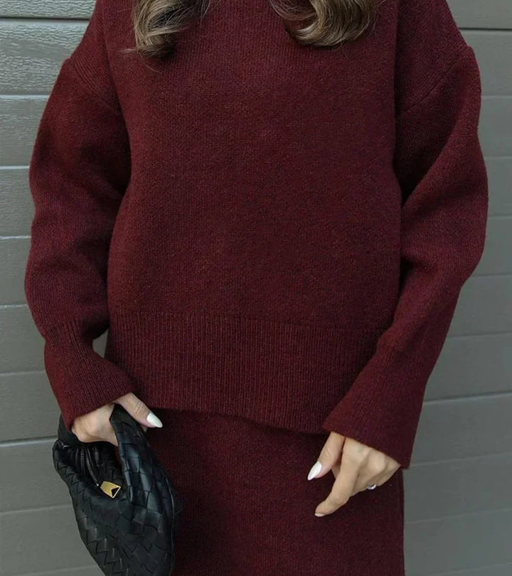 Velara | Set in maglia - pull oversize + minigonna