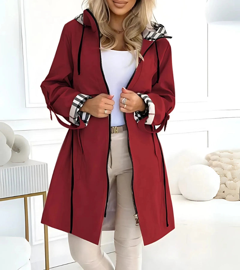 Natalie | Cappotto in cotone misto impermeabile
