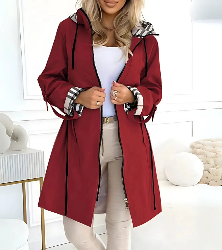 Natalie | Cappotto in cotone misto impermeabile