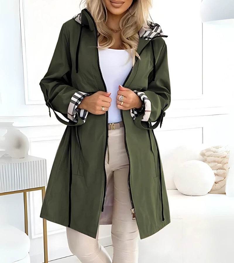 Natalie | Cappotto in cotone misto impermeabile