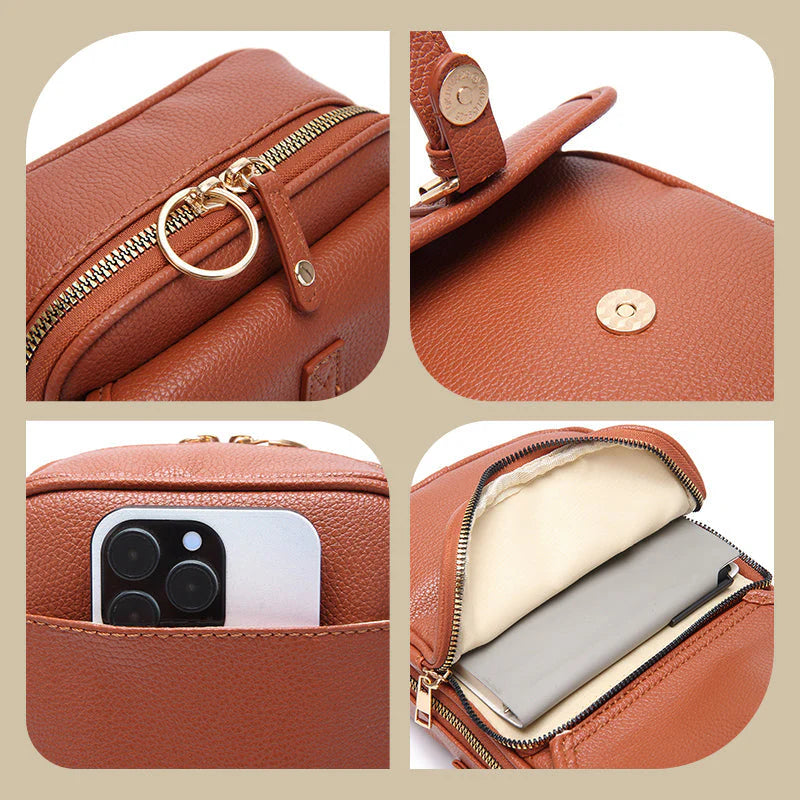 Judit | Borsa a tracolla vintage multi-tasche - stile e grande capacità