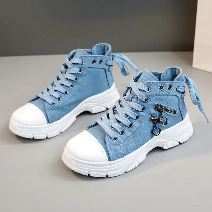 Loswie | Sneakers alte con zip & dettagli di tendenza