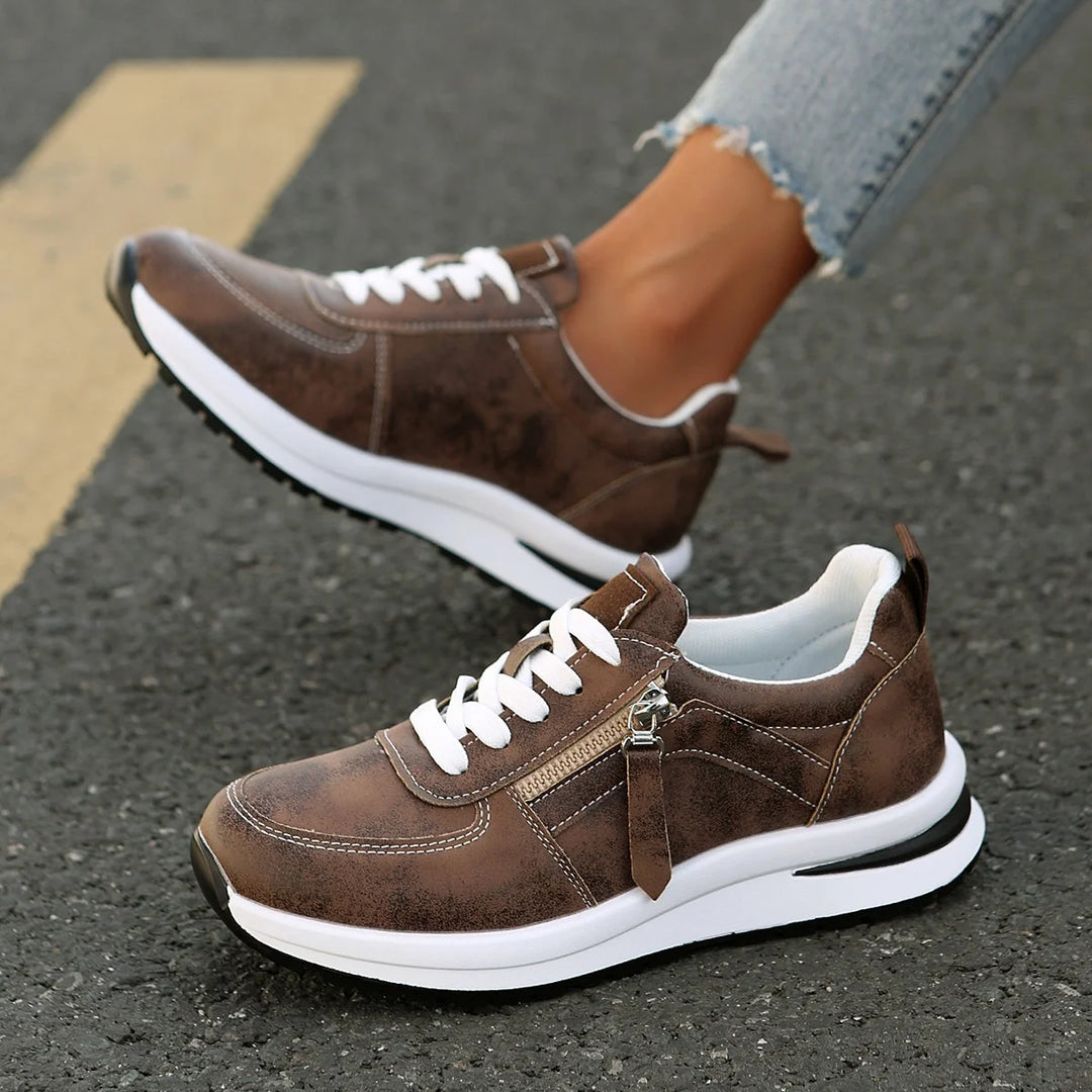 Pura | Sneakers di tendenza comode & stilose - Design con zip elegante