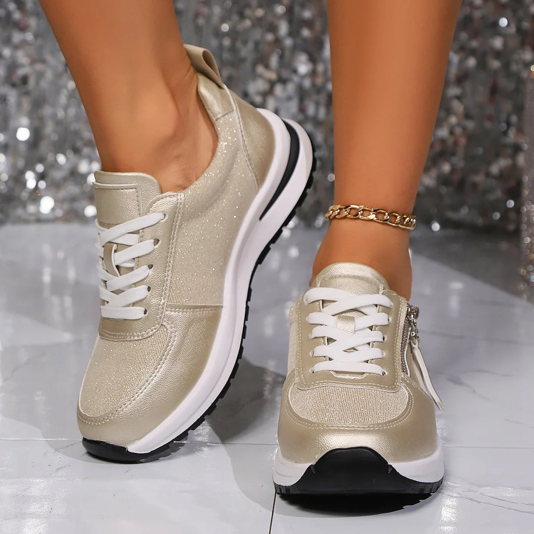 Pura | Sneakers di tendenza comode & stilose - Design con zip elegante