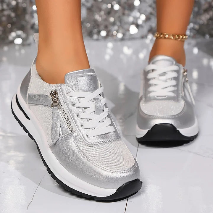 Pura | Sneakers di tendenza comode & stilose - Design con zip elegante