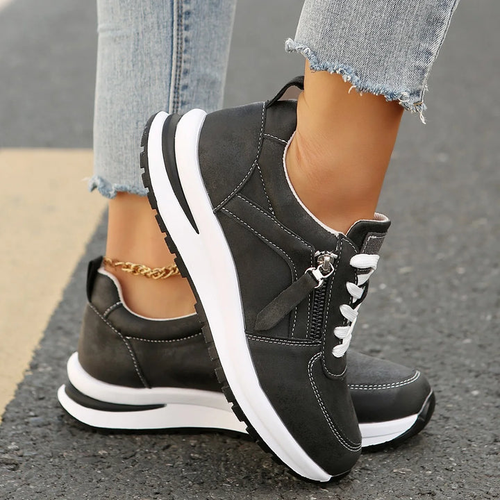 Pura | Sneakers di tendenza comode & stilose - Design con zip elegante