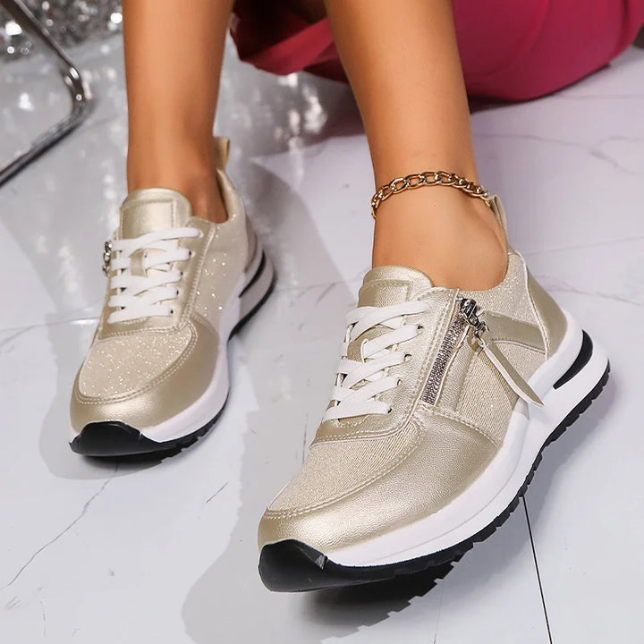Pura | Sneakers di tendenza comode & stilose - Design con zip elegante