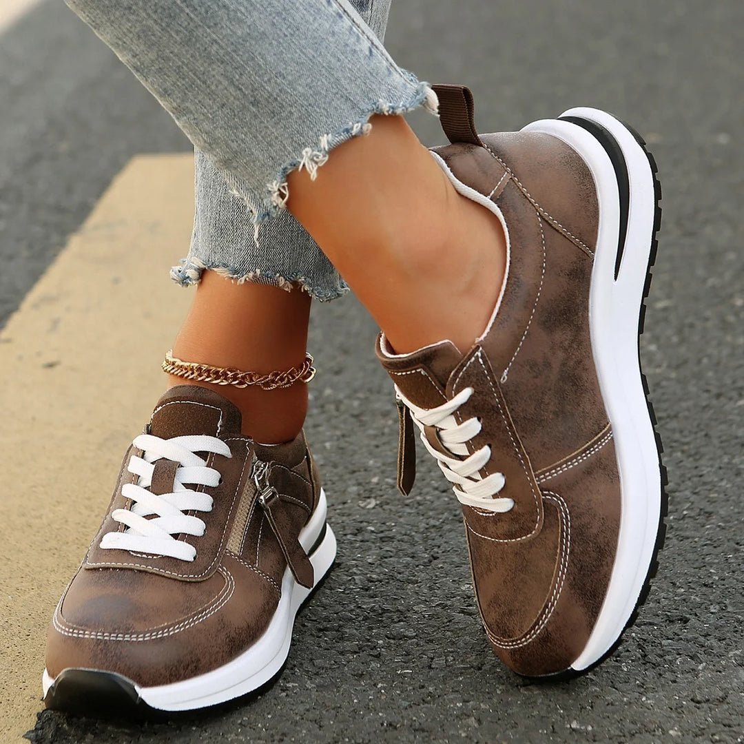 Pura | Sneakers di tendenza comode & stilose - Design con zip elegante