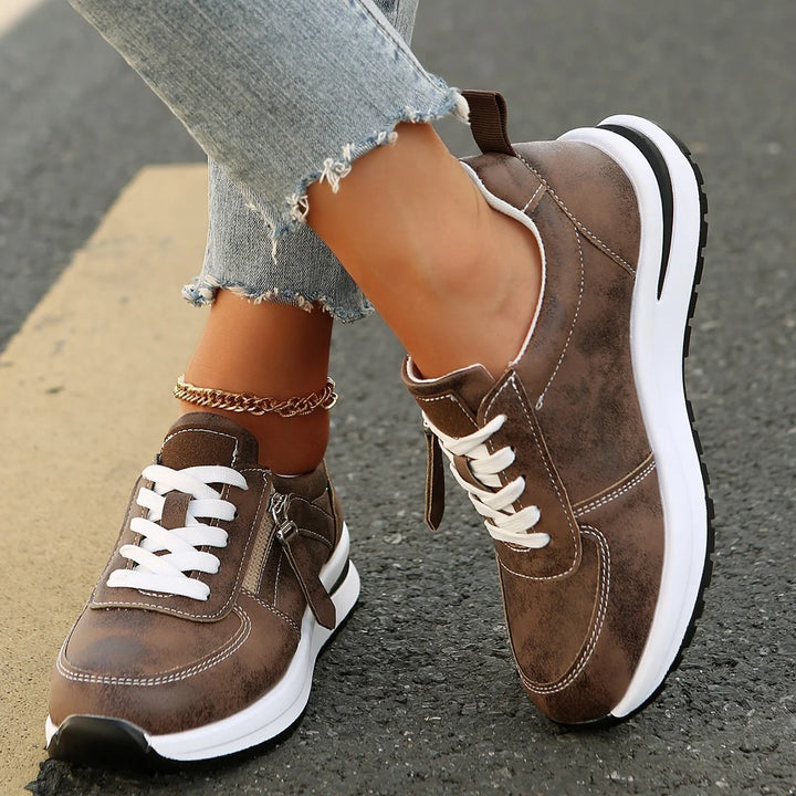 Pura | Sneakers di tendenza comode & stilose - Design con zip elegante
