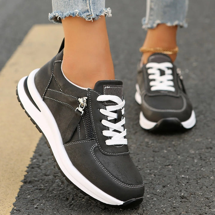 Pura | Sneakers di tendenza comode & stilose - Design con zip elegante
