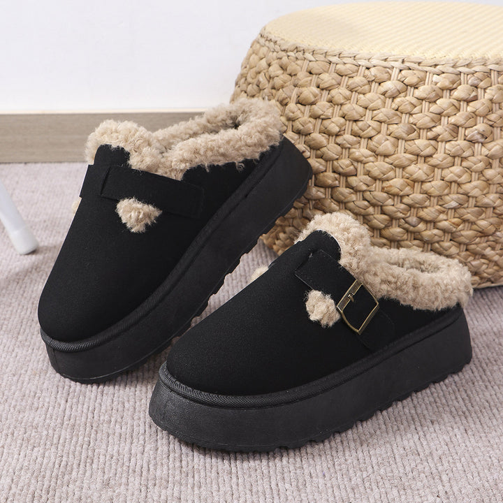 Thick-soles warm cotton slippers
