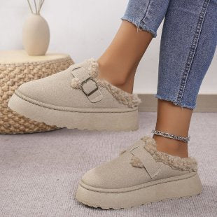 Thick-soles warm cotton slippers