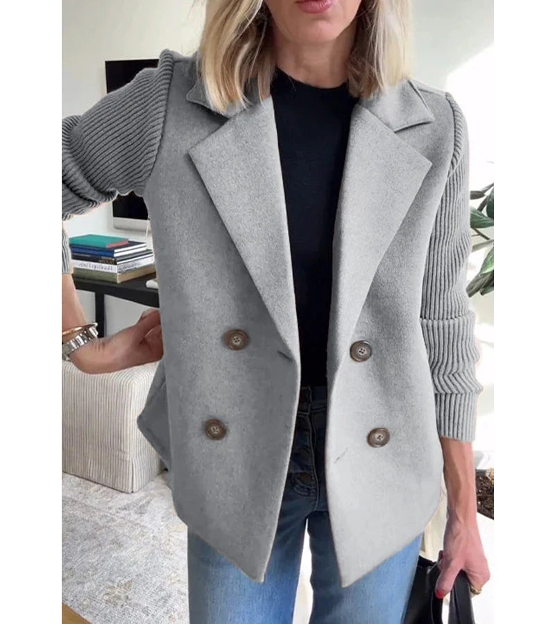 Romaisa | Cappotto blazer casual con maniche a coste