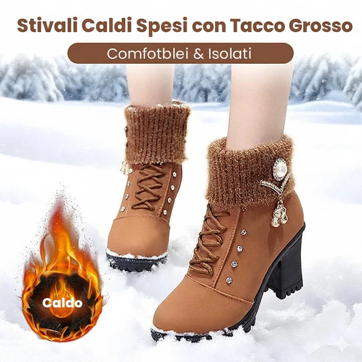 Renomy | Stivali caldi con tacco largo