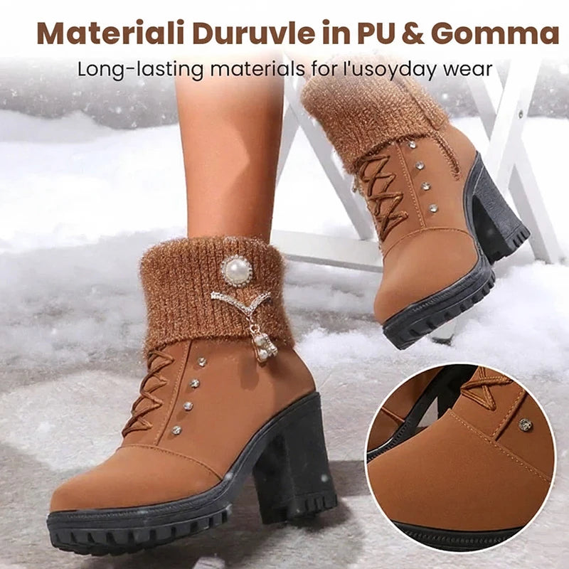 Renomy | Stivali caldi con tacco largo